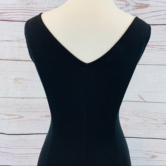 Bebe black stretchy ruched crossed asymmetrical - Picture 4 of 7